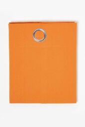 Homescapes Plain Cotton Ready Made Eyelet Curtain Pair in Burnt Orange - Size: 140 cm width x 183 cm drop - thumbnail 3