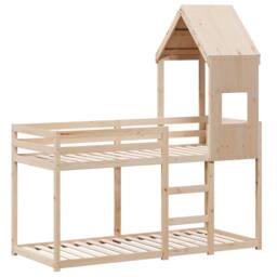 Berkfield Home Bunk Bed without Mattress 90x190 cm Single Solid Wood Pine in Brown - thumbnail 3