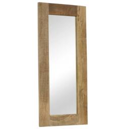 Berkfield Home Mirror Solid Mango Wood 50x110 cm in Brown - thumbnail 3