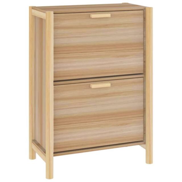 Berkfield Home Shoe Cabinet 57.5x33x80 cm Engineered Wood in Brown - image 1