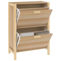 Berkfield Home Shoe Cabinet 57.5x33x80 cm Engineered Wood in Brown - thumbnail 5