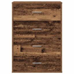 Berkfield Home Sideboard with Drawer Old wood 60 x 31 x 84 cm Particle board in Brown - thumbnail 6