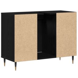 Berkfield Home Vanity Unit Black Oak Engineered Wood Medium Black Oak Vanity - thumbnail 8