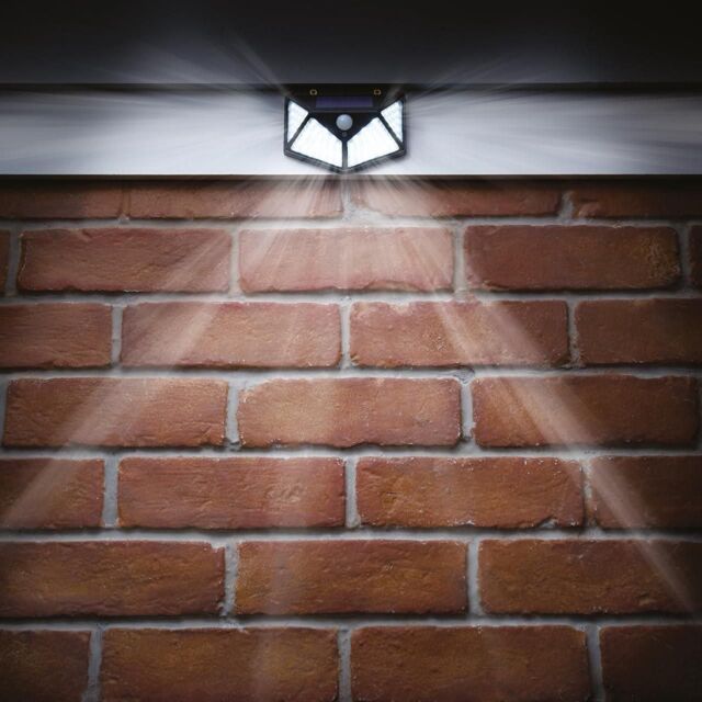 mysmartbuy Solar Powered Sensor Security Light - 1000 Lumen Waterproof Outdoor Garden Wall Light - Measures 9.5 x 13 x 5cm - Size: 9.5 x 13 x 5 cm