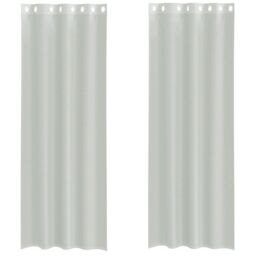 Berkfield Home Voile Curtains with Grommets 2 pcs Light Grey 140x300 cm - thumbnail 2