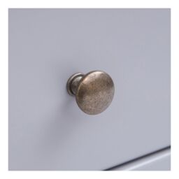 Cabinet Bits Bicarri 5 Drawer Chest of Drawers Brass Knob in Grey - thumbnail 6