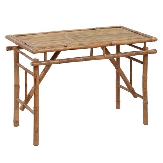 Berkfield Home Folding Garden Table 115x50x75 cm Bamboo in Brown - Size: 115 x 50 x 75 cm - image 1