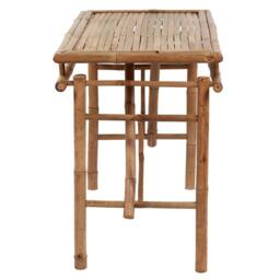 Berkfield Home Folding Garden Table 115x50x75 cm Bamboo in Brown - Size: 115 x 50 x 75 cm - thumbnail 3