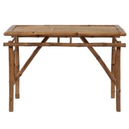 Berkfield Home Folding Garden Table 115x50x75 cm Bamboo in Brown - Size: 115 x 50 x 75 cm - thumbnail 2