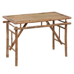 Berkfield Home Folding Garden Table 115x50x75 cm Bamboo in Brown - Size: 115 x 50 x 75 cm