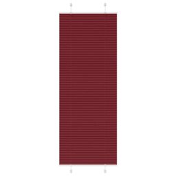 Berkfield Home Pleated Blind Bordeaux Red 80x200 cm Fabric Width 79.4 cm Polyester - thumbnail 1