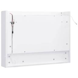 Berkfield Home LED Bathroom Mirror Cabinet White 80x15x60 cm MDF - Size: 80 x 15 x 60 cm - thumbnail 7