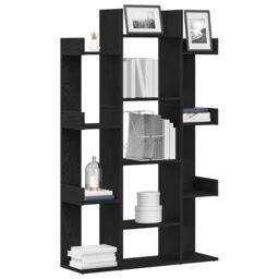 Berkfield Home Black Oak Book Cabinet 86x25.5x140 cm Made from Engineered Wood - thumbnail 3