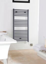 Balterley Electric Vertical Round Towel Rail with 13 Rails, 720x400mm Anthracite in Grey - thumbnail 2