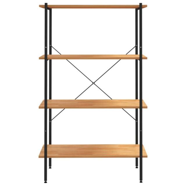 Berkfield Home Sturdy 4-Tier Shelving Unit Black & Oak 80x40x130 cm - Size: 80 x 40 x 130 cm - image 1