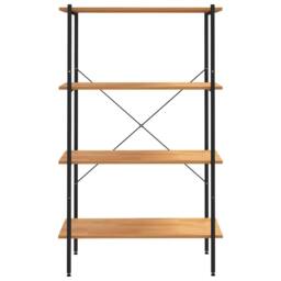 Berkfield Home Sturdy 4-Tier Shelving Unit Black & Oak 80x40x130 cm - Size: 80 x 40 x 130 cm
