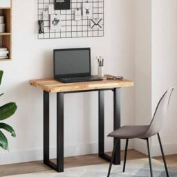 Berkfield Home Desk Top Untreated 80x50x4 cm Solid Wood Acacia in Brown - Size: 80 x 50 x 4 cm - thumbnail 1