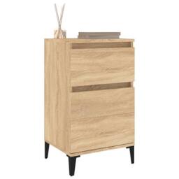 Berkfield Home Bedside Cabinets 2 pcs Sonoma Oak 40x35x70 cm in Light Brown - Size: 40 x 35 x 70 cm - thumbnail 4