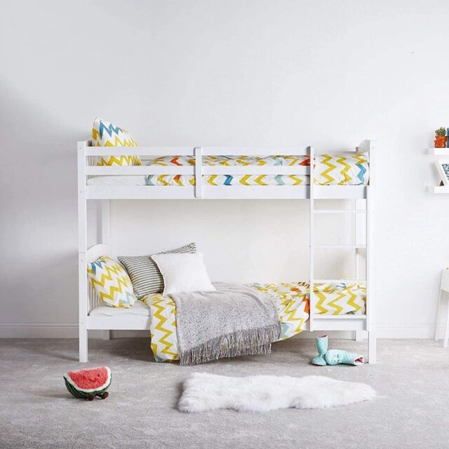 KOSY KOALA Bunk Bed Kids White 3ft Single Pine Wooden Children Bedroom Furniture - image 1