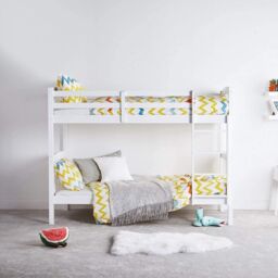 KOSY KOALA Bunk Bed Kids White 3ft Single Pine Wooden Children Bedroom Furniture - thumbnail 1