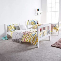 KOSY KOALA Bunk Bed Kids White 3ft Single Pine Wooden Children Bedroom Furniture - thumbnail 4