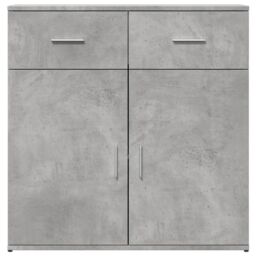 Berkfield Home Sideboards 2 pcs Concrete Grey 79x38x80 cm Engineered Wood - Size: 79 x 38 x 80 cm - thumbnail 5