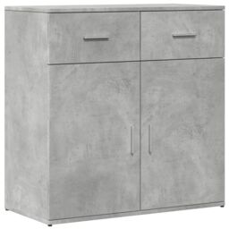 Berkfield Home Sideboards 2 pcs Concrete Grey 79x38x80 cm Engineered Wood - Size: 79 x 38 x 80 cm - thumbnail 4