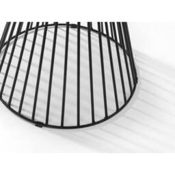 Cheshire Carloway Round Wire Lamp Table in Walnut & Black - thumbnail 4