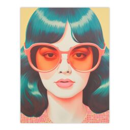 "Wee Blue Coo Wall Art Print Too Cool To Call Retro 70s Portrait Living Room - Size: W24"" x H32""" - thumbnail 1