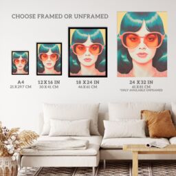 "Wee Blue Coo Wall Art Print Too Cool To Call Retro 70s Portrait Living Room - Size: W24"" x H32""" - thumbnail 3