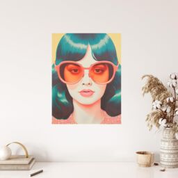 "Wee Blue Coo Wall Art Print Too Cool To Call Retro 70s Portrait Living Room - Size: W24"" x H32""" - thumbnail 4