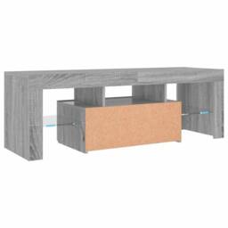 Berkfield Home TV Cabinet with LED Lights Grey Sonoma 120x35x40 cm - Size: 120 x 35 x 40 cm - thumbnail 9
