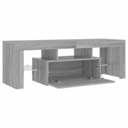 Berkfield Home TV Cabinet with LED Lights Grey Sonoma 120x35x40 cm - Size: 120 x 35 x 40 cm - thumbnail 5