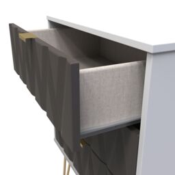 Ready Assembled 2 U Dallas 3 Drawer Chest (Ready Assembled) in Dark Grey - thumbnail 5