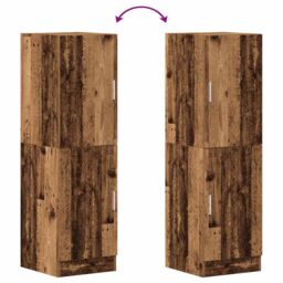 Berkfield Home Kitchen Cabinet Old Wood 38x41.5x131.5 cm Engineered Wood in Brown - thumbnail 8