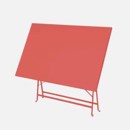 sweeek 4-seater Folding Metal Bistro Garden Table in Terracotta - thumbnail 4