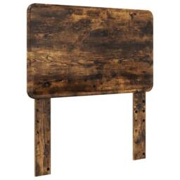 Berkfield Home Bed Frame with Headboard Smoked Oak 90 x 200 cm Solid Pine Wood in Brown - thumbnail 6