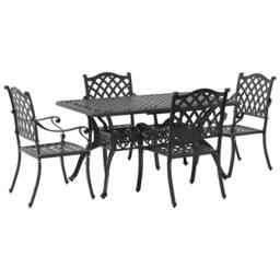 Berkfield Home Set of 3 Black Cast aluminium Medium Stylish Design - thumbnail 2