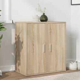 Berkfield Home Shoe Cabinets 2 pcs Sonoma Oak 32x35x70 cm Engineered Wood in Light Brown - Size: 32 x 35 x 70 cm - thumbnail 2
