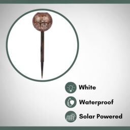 Marco Paul 3 Pack of Bronze Solar Silhouette Orb Stake Lights 40cm in Purple - thumbnail 5