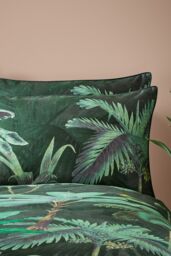 Paoletti Siona Tropical 100% Cotton Duvet Cover Set - Size: Double - thumbnail 6