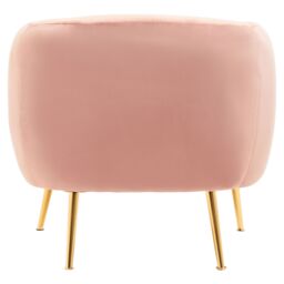 Orsina Pink Velvet Arm Chair, Tufted Velvet Upholstered Accent Chair, Comfortable Armchair for Home, Office - thumbnail 4