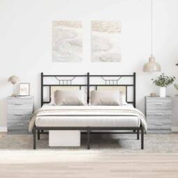 Berkfield Home Classic Bedside Cabinets 2 pcs Grey Sonoma 38x35x56 cm Engineered Wood - Size: 38 x 35 x 56 cm - thumbnail 2