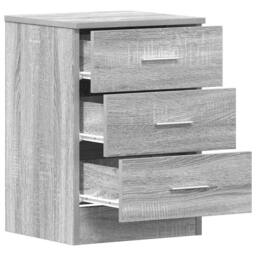 Berkfield Home Classic Bedside Cabinets 2 pcs Grey Sonoma 38x35x56 cm Engineered Wood - Size: 38 x 35 x 56 cm - thumbnail 6