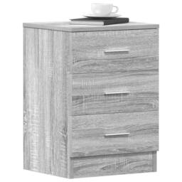 Berkfield Home Classic Bedside Cabinets 2 pcs Grey Sonoma 38x35x56 cm Engineered Wood - Size: 38 x 35 x 56 cm - thumbnail 4