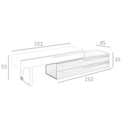 Angel Cerda Walnut-Veneer TV Unit with Chrome Legs Beige MDF in Brown - thumbnail 7