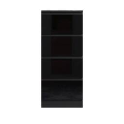 VOGREX Black High Gloss 4 Drawer Bedroom Storage Chest - thumbnail 3