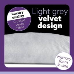 Aamira Light Grey Pregnancy Maternity Pillow, 140x65x20cm C Shape Memory Foam - Size: 140 x 65 x 20 cm - thumbnail 5