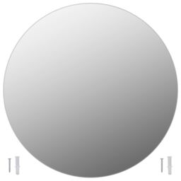 Berkfield Home Wall Mirrors 2 pcs 50 cm Round Glass in Silver - thumbnail 2