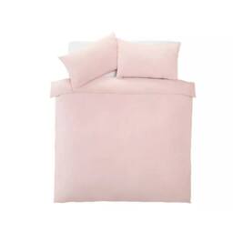 Voltico Silentnight Supersoft Duvet Cover Set Double Size Pink Bedding in Dusty Pink - thumbnail 3